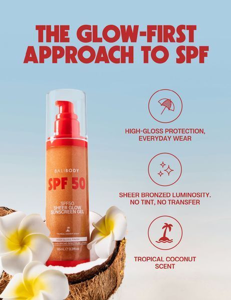 BALI BODY Sheer Glow Sunscreen Gel Spf50 - Сонцезахисний гель SPF50 з ефектом природного сяйва  BB044 фото