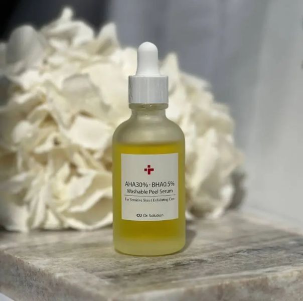 CU SKIN Dr. Solution AHA 30% BHA 0.5% Washable Peel Serum Пілінг-сироватка з АНА 30% та ВНА 0,5% кислотами CSKN16 фото
