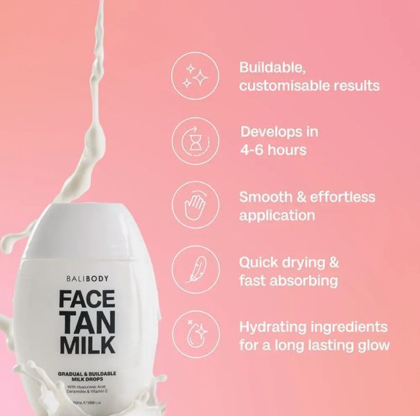 BALI BODY Face Tan Milk -  Молочко автозасмага для обличчя BB043 фото