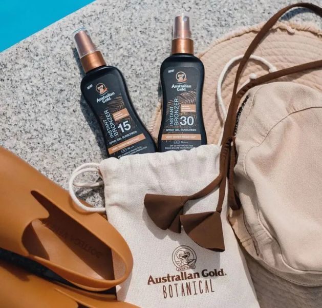 AUSTRALIAN GOLD SPF 30 Spray Gel Sunscreen with Instant Bronzer Спрей-гель для засмаги з бронзатором AG12 фото